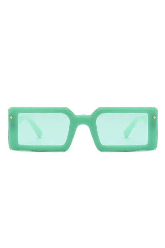 Rectangle Retro Flat Top Sunglasses