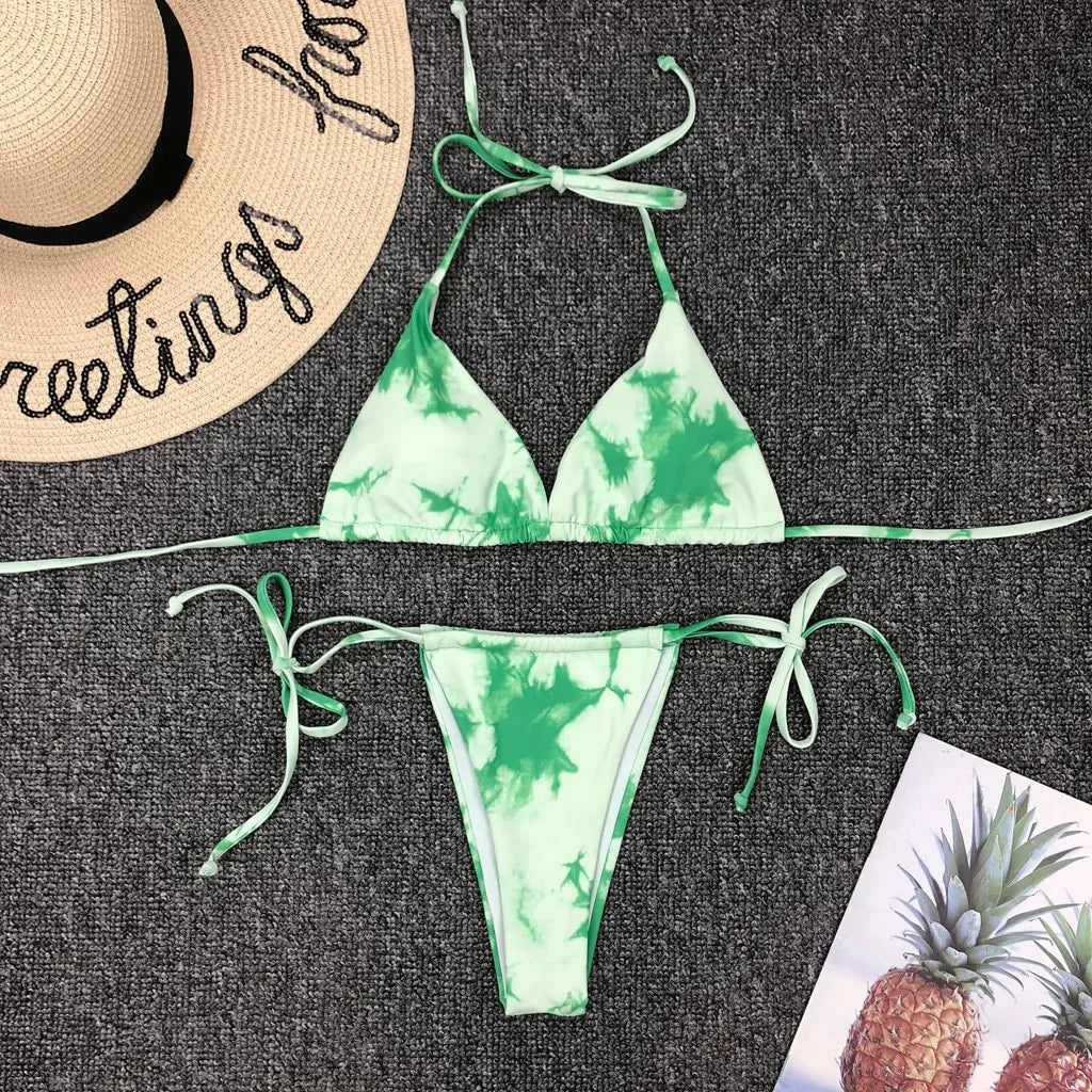 Women's Tie-Dye Micro Bikini Set