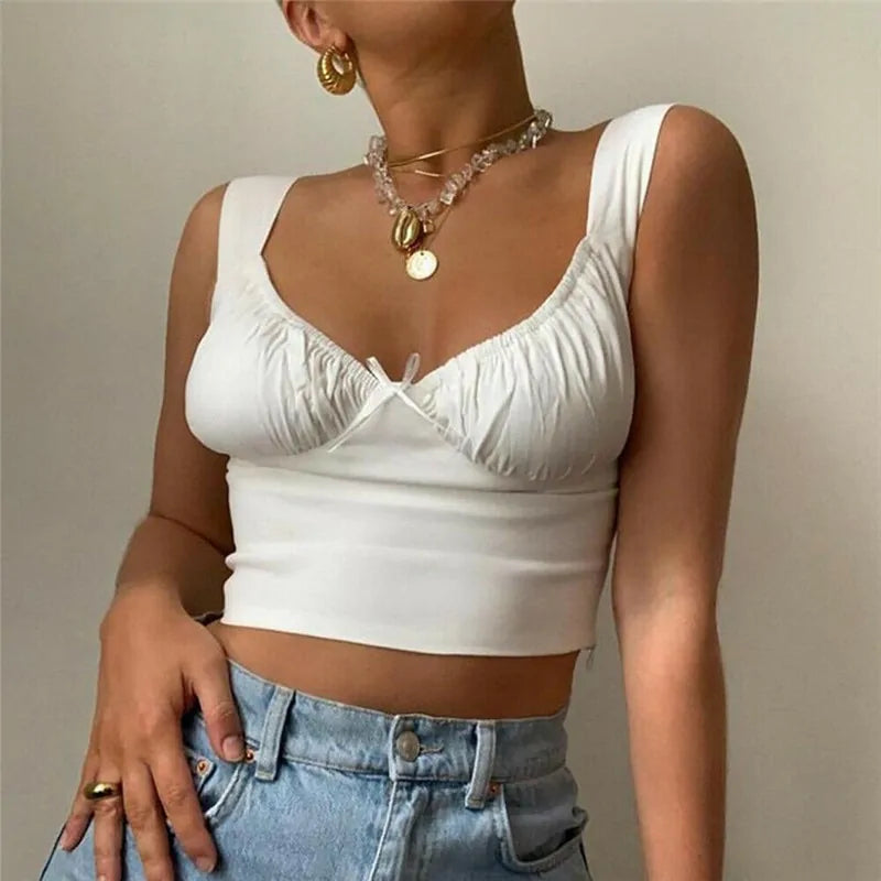 Summer Milkmaid Crop Tops for Women