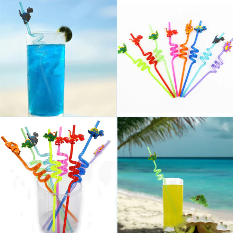 Curved Straws Cartoon