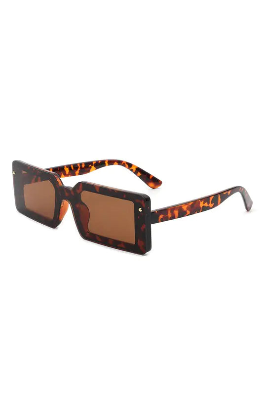 Rectangle Retro Flat Top Sunglasses