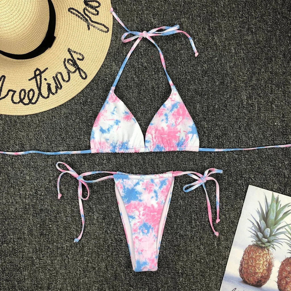 Women's Tie-Dye Micro Bikini Set